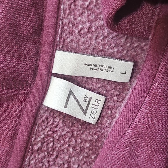 Z by Zella Shooting Star Drape Collar Cardigan Snap Sweatshirt Large Thumbholes - Picture 4 of 11